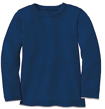 disana Strick-Pullover, 100% Bio-Merinowolle GOTS, IVN Best | Zeitloses Design | Kleinkind, Kind, Unisex | Made in Germany| Marine Gr. 98-104