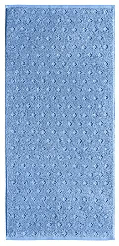 Erwin Müller Walk-Frottier Duschtuch Baden Baden blau Größe 70x140 cm - extra saugstark, schnell trocknend, samtweich, beidseitige Schlaufen