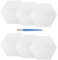 nbeads 8 Stück DIY Painting Kit, 6 Stk. Baumwolle Leinwand Panele Und 2 Stk. Pinselstifte Zum Malen von Bastelzeichnungen