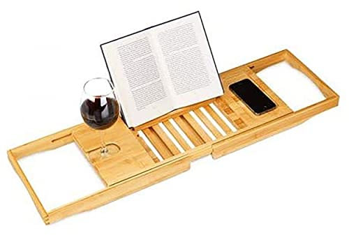 Hogar y Mas Bandeja BAÑERA Ajustable BAMBÚ Natur