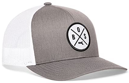 HAKA State City Trucker-Mütze für Damen und Herren, verstellbare Baseballmütze, Netz-Snapback, stabile Outdoor-Golfmütze, Schwarz, Grau/Weiß, Einheitsgröße