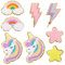 8 Pcs Chenille Patches Einhorn Aufnäher zum Aufbügeln Niedlicher Einhorn Bügelbilder Kinder DIY Aufnäher für Kleidung Rucksäcke Jacken Jeans T-Shirt Patches Applikation Mädchen usw.