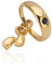 NKlaus Kettenanhänger klein Taufring Blau Saphir baby Füßchen 333 Gelb Gold 11,7mm für Jungs 9567
