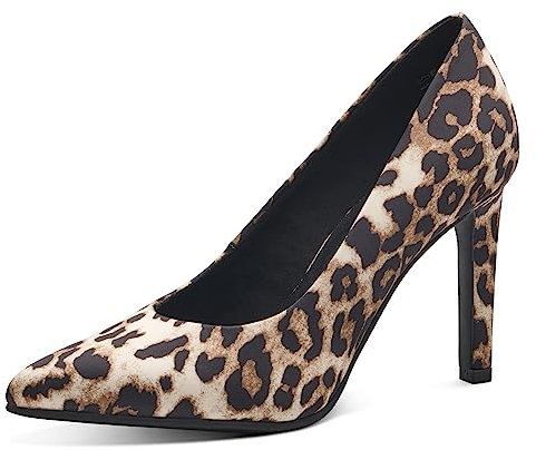 MARCO TOZZI Damen Pumps Spitz Elegant, Beige (Leo Cream), 38