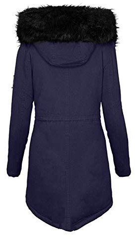 Dream Room Damen warme Winter Steppjacke mit Kapuze Hooded Down Jacket Jacke khaki pullover damen thermo jacke mit heizung jacke long,11-Navy,3XL