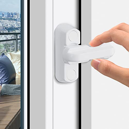 Verrou de fenêtre + vis de fixation, entrebâilleur de fenêtre de porte et fenêtre en UPVC/PVC (1 pièce)