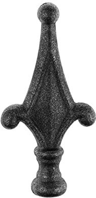 GAL - INDUSTRIAL 20 Stück Zaunspitze 128x65mm (HxB) | Zierspitze 24mm Eta | Metallspitze Zaundekoration im Antik-Design Zierelement Schmiedeeisen