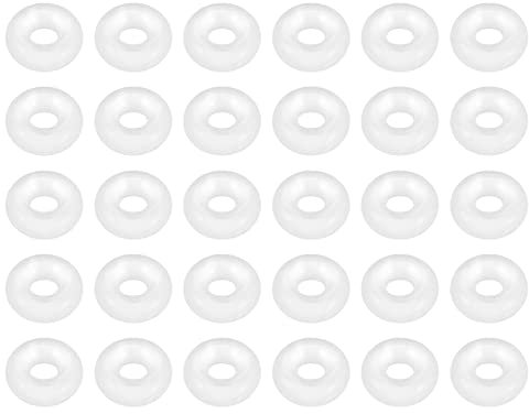 QUARKZMAN 2mm ID Silicona Juntas Tóricas Arandela Junta x 30uds Arandela Redonda Plana Arandela Junta Sello Anillo para Vidrio Puerta Manija, Transparente