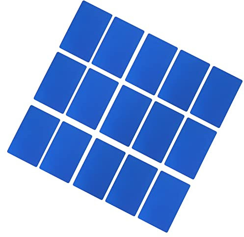 Haofy Visitenkarte, 50 Stück wasserdichte Aluminium-Visitenkarte für Unternehmen (Blau)