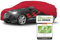 WALSER Premium Abdeckung Auto Indoor Stretch Plus Qualitätssieger Sehr Gut* Autoabdeckung Winter Autogarage Abdeckung Autoplane Winter Autogarage Abdeckung Winter Auto Abdeckplane SUV/Van Größe 9 rot