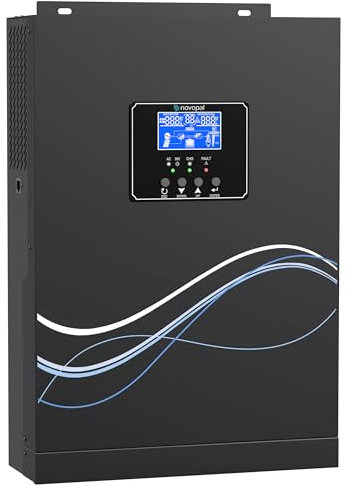 novopal® 5500W Hybrid Wechselrichter 48V DC auf 220V/230V AC Off Grid Reiner Sinus Solar Wechselrichter mit 100A MPPT Laderegler maximale PV 500V DC Arbeit mit 48V Blei-Säure und Lithium Batterien