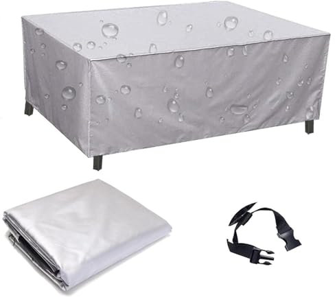 Guying Art Garden Sofa Covers Waterproof Garden Table Cover (160x70x100cm 600D Heavy Duty Oxford Polyester for Outdoor Patio Rectangular Chair and Table Rattan Sofa Cover