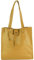 modamoda de - T247 - Ital. Leder Shopper mit herausnehmbarer Innentasche, Farbe:Senfgelb