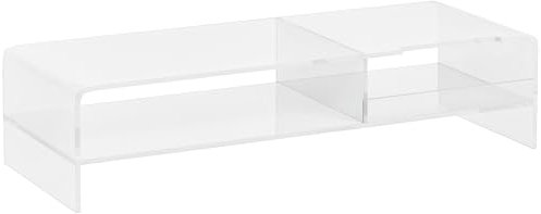 HOMCOM Supporto per Monitor in Acrilico, 50.8x19x12 cm, Trasparente