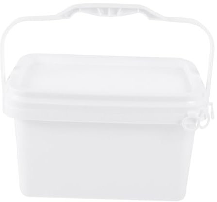 OFFSCH Pot De Peinture en Plastique avec Couvercle 3 litres Carré PP, Récipient Hermétique pour Stockage Liquide, Usage Professionnel Et Domestique, 1 Seau avec Couvercle