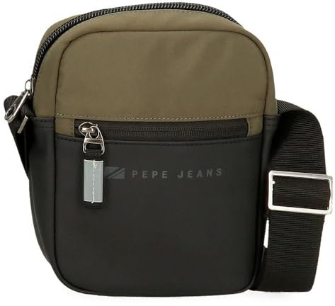 Pepe Jeans Jarvis Bandolera Pequeña Verde 15x19,5x6 cms Piel Sintética y Poliéster L by Joumma Bags
