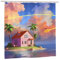 AryaArty Anime-Duschvorhang, Kame House Japanese 182,9 x 182,9 cm, mit 12 Haken, wasserdicht, waschbar, Polyestergewebe für Badezimmer, Dusche