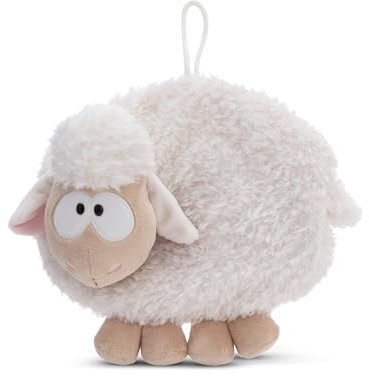 NICI Kuscheltier Wärmflasche Schaf 350ml 25cm Weiß - Kuscheliges Wärmetier, Wärmflasche-Tier ab 10 Monaten, Plüschtier Bettflasche für Kinder & Erwachsene - 49923