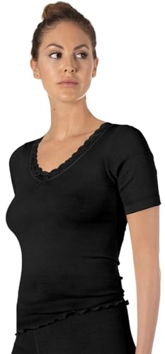 Nina von C. Halbarm Hemd schwarz