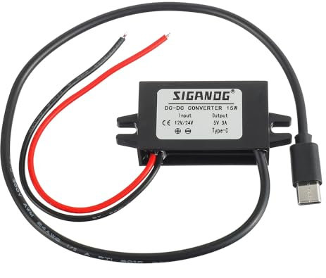 SIGANDG 8V-32V zu 5V Spannungs-wandler USB Type-C DC-DC 12V/24V auf 5V 3A Spannungs-wandler Step-down Ladegerät Volt Lade-regler