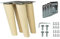 woplus Möbelfüße Holz 25 cm Schräg – 4er Set Möbelbeine aus Massivholz mit Montagezubehör (25 cm [4 Stück])