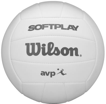 Wilson AVP Soft Play Volleyball WV4007201XB, Unisex Volleyballs, White, 5 EU