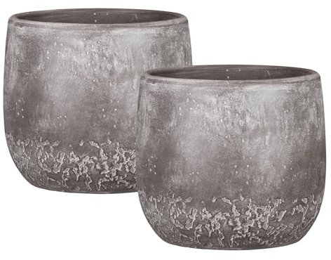 Scheurich Dune, Blumentopf aus Keramik, Farbe: Washed Brown, 15,2 cm Durchmesser, 14,5 cm hoch, 3,9 l Vol.