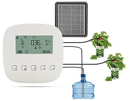 MEIVIYA Sistema di Coltivazione idroponica Dispositivo di irrigazione Automatica del Giardino di Controllo Manuale vocale intellinte(with Solar Panel)