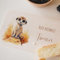 Frühstücksbrettchen personalisiert Erdmännchen, Holz brettchen Kinder, Frühstücksbrettchen mit Motiv, Babygeschenke, Geschenk 1. Geburtstag
