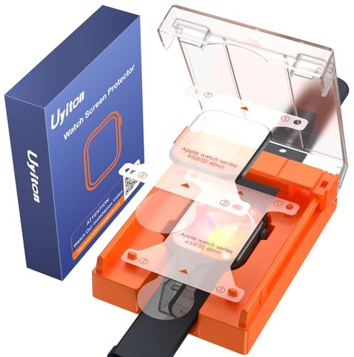 Uyiton für Apple Watch 40 mm Series 6/5/4/SE Schutzfolie,Premium Vollabdeckung Folie Intelligente Installation,Fingerabdruck-ID Unterstützen,Displayschutz für Apple Watch 40 mm