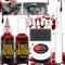 AN-WATTY Halloween Sangue Finto Lavabile 4 Pz, Spray 60ml + Gocciolante 60ml + Plasma Coagulato 30g + 3 Paia di Denti da Vampiro per Abiti, Zombie, Vampiri, Cosplay