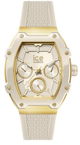 ICE-WATCH - Ice boliday Steel - Uhr mit Silikonarmband, Weiß,Medium (42mm)