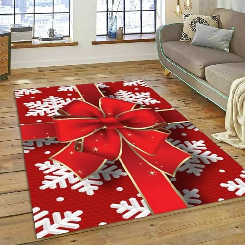 3D Cartone Animato Di Campane Di Natale Dell'Albero Di Natale Tappeti Per Area Per Il Soggiorno,Super Morbido Velluto Tappeti,Stampato In 3D Antiscivolo Tappeto Da Gioco Tappeto Strisciante -7S9Q1T6