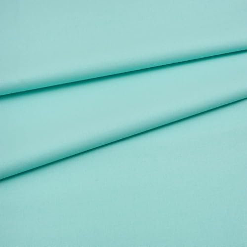 Fabreco - 100% Premium Baumwollstoff Meterware Uni 160 cm | 220 g/lfm – Weich, langlebig & hautfreundlich | Stoffe Zum Nähen & Dekoration | Stoff Meterware - Fabric | mint