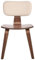 Lot de 2 Chaises de Salle à Manger en Bouclé Assise Tapissé Bois Foncé et Beige Lucinda