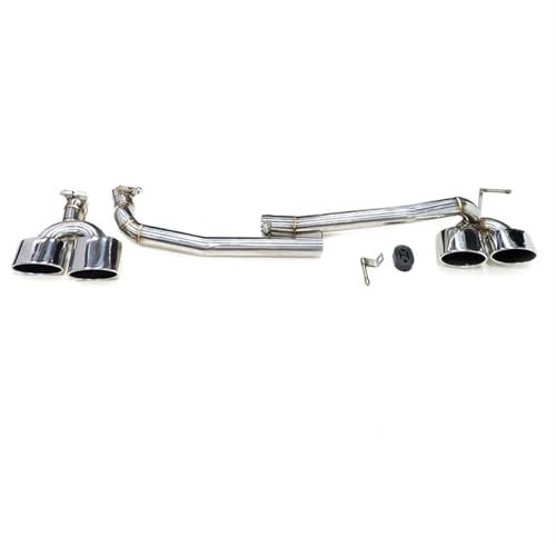 Auto Doppelendrohr Für W204 C200 C180 C260 C63 2009-2013 Quad Auspuffblende Auspuffrohr Edelstahl Schalldämpfer Spitze Auto Endrohrblenden(Silver 22cm)