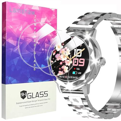 Lamshaw 3 Pièces Protection Écran pour Homailida G208 1.2 Smart Watch Verre Trempé,Protecteur D'écran Verre Trempé pour Homailida G208 1.2 Smart Watch. (3 packs)