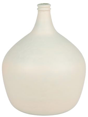 Natural Living Vase Dame Jeanne 16L Neige en Verre Recycle D29XH42CM