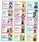 TTETTZ 15pcs Englisch Klassenzimmer Regeln Poster Unterricht Tools Mädchen Jungen Verhaltensnormen Kinder zeigen Wanddekore für die Vorschule