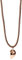 Purelei® Muschel-Kette mit gedrehtem Band – Maritimer Anhänger & Edelstahl in Gold, Silber oder Roségold – 40–45 cm – Dunkelbraun – Sommerlicher Boho-Stil (Rosegold)