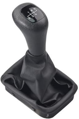 WMAMBZNDHP 5/6-Gang-Schaltknauf aus Leder, schwarz, passend for Mercedes, passend for Benz W202, C-Klasse, S202, W208, C208, CLK, W210, E(5 Speed)
