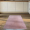 Carpettex Kurzflor Teppich Läufer Flur 80 x 150 cm Rosa - Teppich Waschbar, Weich, rutschfest, modern einfarbig Design - für Wohnzimmer, Schlafzimmer, Küche, Esszimmer