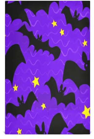 Juego de trapos de cocina de Halloween con murciélagos negros, 28 x 18 pulgadas, bonita toalla de cocina a granel, juego de 4