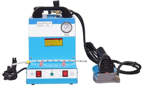 Commercial Electric Steam Iron, Industrial Steam Ironing Station with 1600W Boiler and 900W Iron, Countertop Garment Steamer with Practical Handle and Water Tank, for Hotels, Curtain Shops