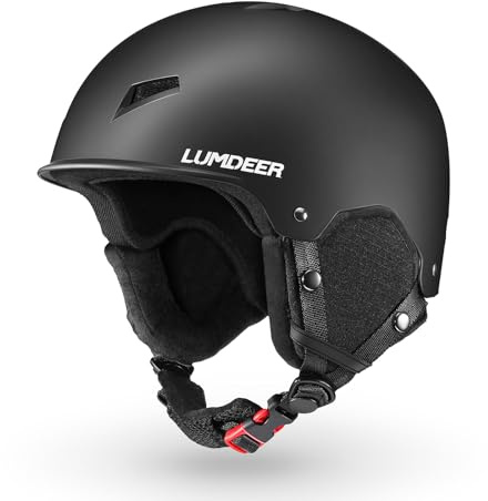 LUMDEER Kyro Leicht & Sicher Skihelm mit Visier Klappbar für Herren Damen | UV 400 Schutz, Klare Sicht, Warmes Innenfutter, Effizientes Belüftungssystem, ASTM & CE, Snowboardhelm Erwachsene mit Brille