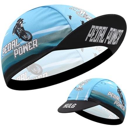 HULG Cappellino da Ciclismo Unisex - Cappellino da Ciclismo in Poliestere - da Indossare sotto Il Casco - Fodera per Casco da Bicicletta Traspirante e Anti-Sudore
