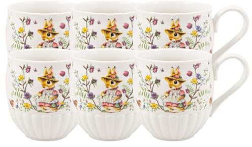 Villeroy & Boch Spring Fantasy Becher mit Henkel Familie 0,44l Set6