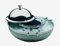 APS Glacière à caviar, 4 pièces, glacière à caviar, caviar, bol à caviar, glacière de buffet Ø 18 cm, hauteur : 12 cm, acier inoxydable poli 18/8, bol en verre Ø 10 cm