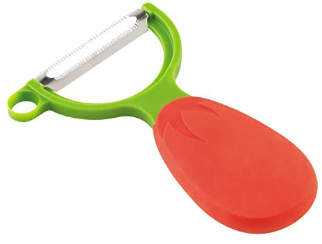 Kuhn Rikon 20402 Vegetable Peeler – Vegetable Peelers (Mechanical Peeler, Stainless Steel, Plastic, green, red, Stainless Steel)