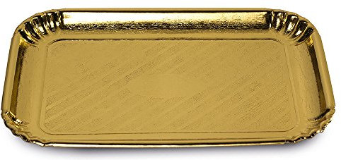 Guardini Einweg 2 Tabletts, Karton, goldfarben 33x43cm gold